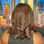 Silk Press/Wrap and trim (Flat Iron) natural hair