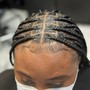 Cornrows/ Braid down/ Natural hair