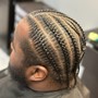 2 Feed in Braids (mid back)