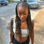 Cornrows/ Braid down/ Natural hair