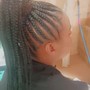 Small Feed in ponytail