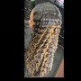 Full Highlights on wig basic light brown/blonde color