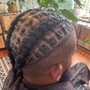 Cornrows with Clients Natural Hair