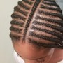 Large cornrows (Natural hair)