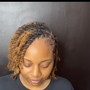 Loc Retwist + 2 Strand Twists (Short to Mid-back)