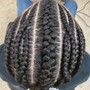 Cornrows w/ design