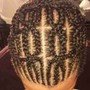 Kid's traditional cornrows no hair