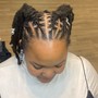 Individual 2-strand twists or plaits