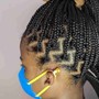 Medium Knotless braids