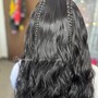 Half up -Half down Stitch braid sew in