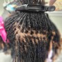 Loc finish styles flat braid, twist