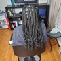 Large knotless, midback Braids