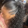 Half up half down Quick Weave