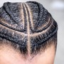 Medium cornrows ponytail