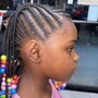 Medium cornrows ponytail