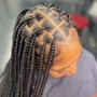 Medium cornrows ponytail