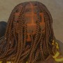 Cross over Fulani braids (boho)