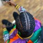 Men or Woman Bun Braids (shaved sides)