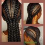 Box braids and curly