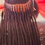 Box braids and curly