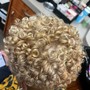 Short Hair Bleach/ Tone, shape and coil