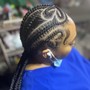 Braids/Cornrows w/ Design