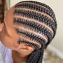 Braids/Cornrows w/ Design