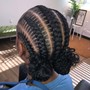 2  "Feed In" Braids