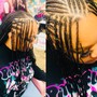 Fulani Braids w/ Partial Sew-in (half/half)