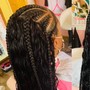 Fulani Braids w/ Partial Sew-in (half/half)