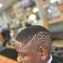 Haircut with design