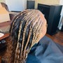 Half and half tribal braids