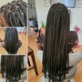 Waist length Box Braids knotless or regular