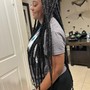 Two braids/w weave in the back