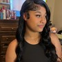 Two braids/w weave in the back