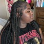 Two braids/w weave in the back