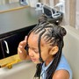 Kid's Braids two ponytail