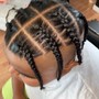 Kid's cornrows natural hair