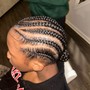 4 - 12 stitch cornrows