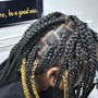 2 large feed in Cornrows