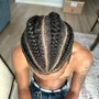 4 - 12 stitch cornrows