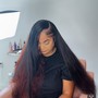 Traditional sew in with leave out