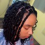 Feed in cornrows braids with back sew in