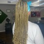 Knotless braids, small + long