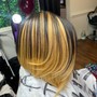 Cut/style  with bleach and tone color package