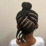 Mini Twists on Blown out Hair