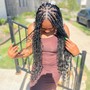 Medium Boho or Goddess human hair knotless