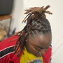 Loc Retwist short hair and style