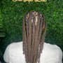 Loc retwist (long hair)