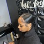 Sleek half up/ Half down (natural hair)